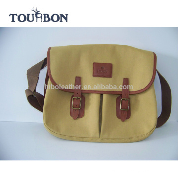 Tourbon New style Canvas and leather fly fishing bag vintage fishing bag